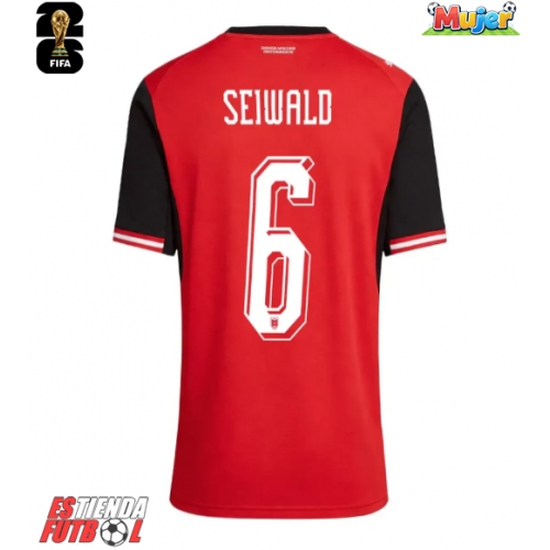 Austria Nicolas Seiwald #6 Primera Equipación Mujer Mundial 2026 Manga Corta